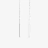 Boucles d'oreilles pendantes argent 925‰ rhodié et oxyde de zirconium serti clos SO OR