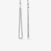 Boucles d'oreilles pendantes argent rhodié 925‰ avec oxyde de zirconium SO OR