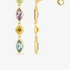 Boucles d'oreilles pendantes multi-pierres fines en or 375‰ SO OR