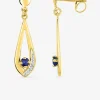 Boucles d'oreilles pendantes saphir en or 750‰ SO OR