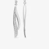 Boucles d'oreilles pendantes en argent 925‰ rhodié et oxydes de zirconium SO OR
