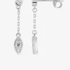 Boucles d'oreilles pendantes losange argent 925‰ rhodié et oxydes de zirconium SO OR