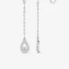 Boucles d'oreilles pendantes goutte argent 925‰ rhodié et oxydes de zirconium SO OR