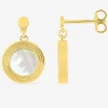 Boucles d'oreilles pendantes nacre plaqué or SO OR