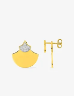 Boucles d'oreilles pendantes en plaqué or avec oxydes de zirconium SO OR