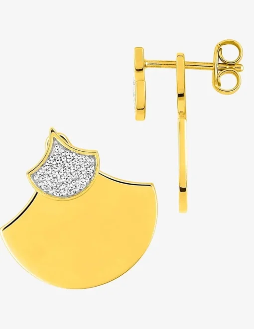 Boucles d'oreilles pendantes en plaqué or avec oxydes de zirconium SO OR
