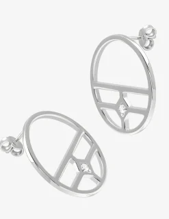 Boucles d'oreilles pendantes argent 925‰ oxyde blanc et cercles fantaisies SO OR
