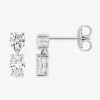Boucles d'oreilles pendantes argent 925 ‰ rhodié avec oxydes de zirconium SO OR