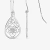 Boucles d'oreilles pendantes argent 925 ‰ motif filigrane SO OR