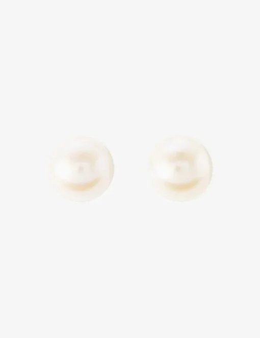 Boucles d'oreilles perles de culture eau douce argent rhodié 925% 6 mm SO OR