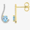 Boucles d'oreilles plaqué or oxydes de zirconium et rhodium SO OR