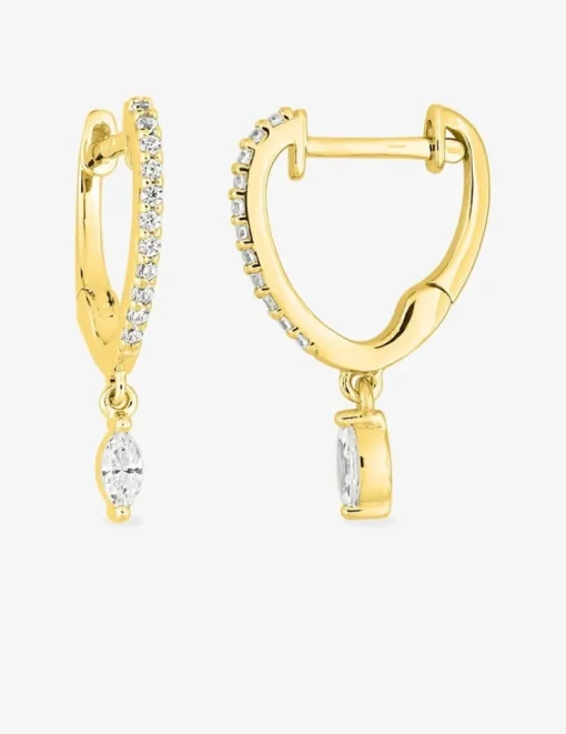 Boucles d'oreilles Plaqué or & oxydes de zirconium SO OR