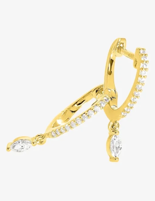 Boucles d'oreilles Plaqué or & oxydes de zirconium SO OR