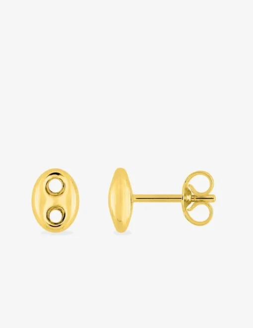 Boucles d'oreilles "grain de café" or jaune 375‰ SO OR