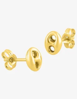 Boucles d'oreilles "grain de café" or jaune 375‰ SO OR