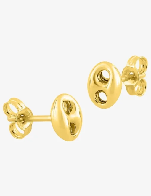 Boucles d'oreilles "grain de café" or jaune 375‰ SO OR