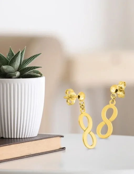 Boucles d'oreilles "infini" or jaune 375‰ SO OR