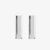 Boucles d'oreilles rectangle argent 925‰ rhodié SO OR