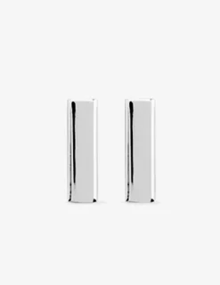 Boucles d'oreilles rectangle argent 925‰ rhodié SO OR