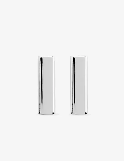 Boucles d'oreilles rectangle argent 925‰ rhodié SO OR