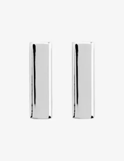 Boucles d'oreilles rectangle argent 925‰ rhodié SO OR