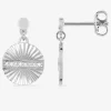 Boucles d'oreilles rond argent 925‰ rhodié et ligne oxydes de zirconium SO OR