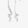 Boucles d'oreilles ruban or blanc 375‰ et oxydes de zirconium SO OR