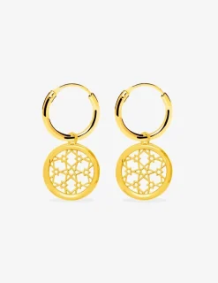 Boucles d'oreilles Shéhérazade motif or jaune 750‰ SO OR