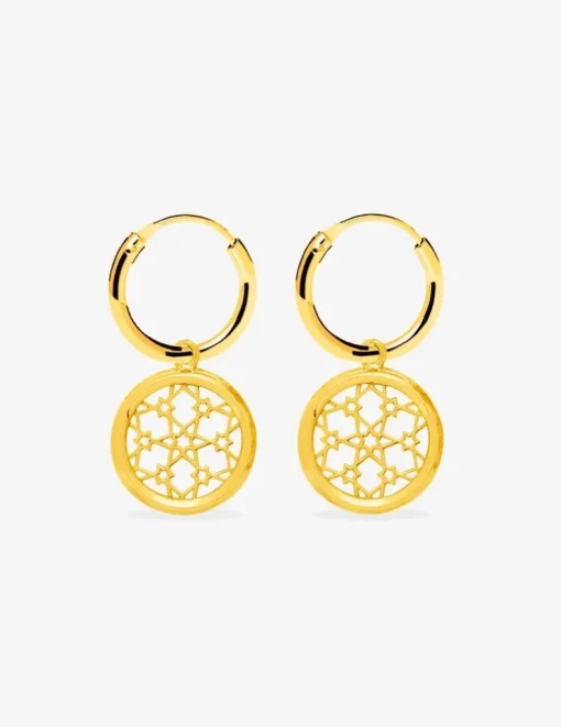 Boucles d'oreilles Shéhérazade motif or jaune 750‰ SO OR