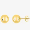 Boucles d'oreilles sphères 8 mm or jaune 750 ‰ SO OR