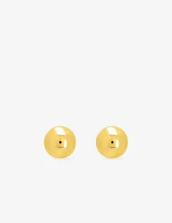 Boucles d'oreilles sphères 7 mm or jaune 750 ‰ SO OR