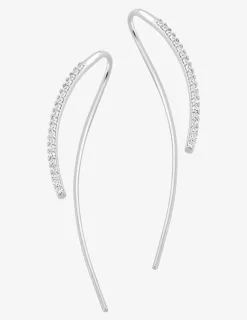 Boucles d'oreilles tige argent 925‰ rhodié et oxydes de zirconium SO OR