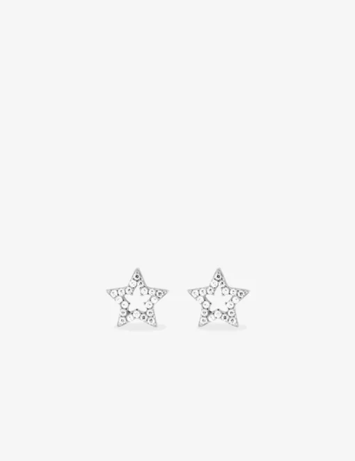 Boucles d'oreilles étoile en argent 925‰ rhodié SO OR