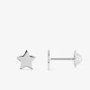 Boucles d'oreilles étoile or blanc 750 ‰ SO OR