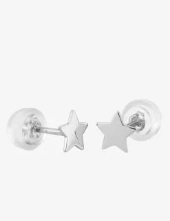 Boucles d'oreilles étoile or blanc 375‰ SO OR