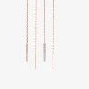 Boucles d'oreilles tombantes plaquées or rose et oxydes de zirconium SO OR
