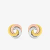 Boucles d'oreilles tricolores or 375‰ SO OR