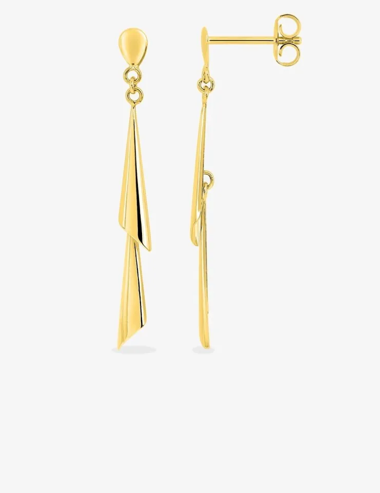 Boucles d'oreilles tubes plaqué or SO OR