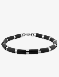 Bracelet acier CARGO alternés motifs caoutchouc SO OR