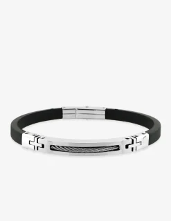 Bracelet acier CARGO cable et caoutchouc SO OR