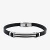 Bracelet acier CARGO cuir et cable longueur ajustable SO OR