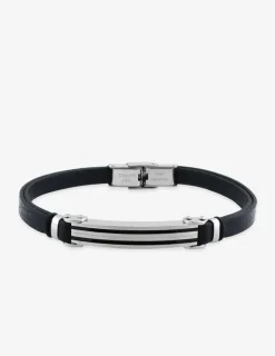 Bracelet acier CARGO cuir et cable longueur ajustable SO OR