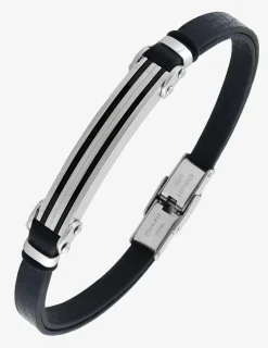 Bracelet acier CARGO cuir et cable longueur ajustable SO OR