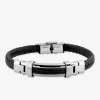 Bracelet acier CARGO cuir et cable SO OR