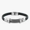 Bracelet acier CARGO et cuir tressé SO OR