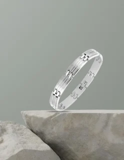 Bracelet acier CARGO grands et petits maillons mat et brillant SO OR