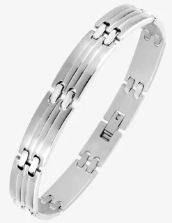 Bracelet acier CARGO grands et petits maillons mat et brillant SO OR