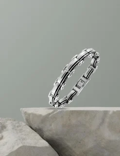 Bracelet acier CARGO maillons et céramique finition brillante SO OR