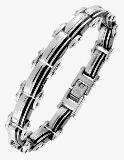Bracelet acier CARGO maillons et céramique finition brillante SO OR