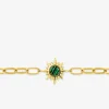 Bracelet acier doré, alternée et malachite SO OR